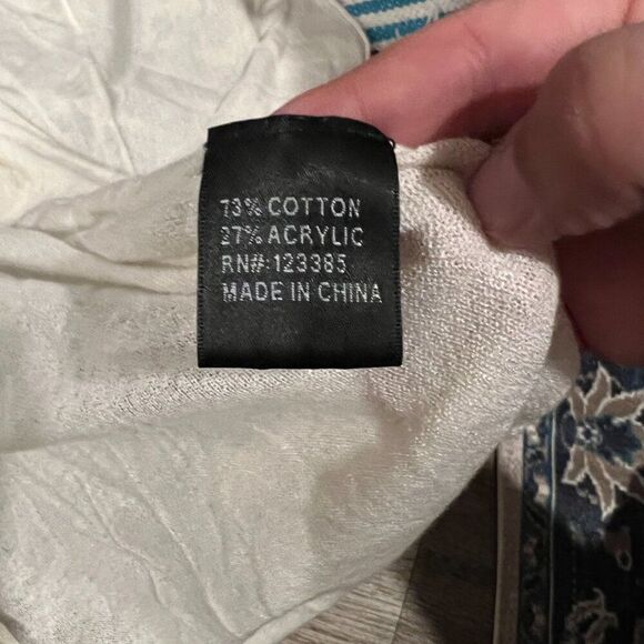 Isabella Rodriguez small white sheer cardigan - Picture 6 of 7